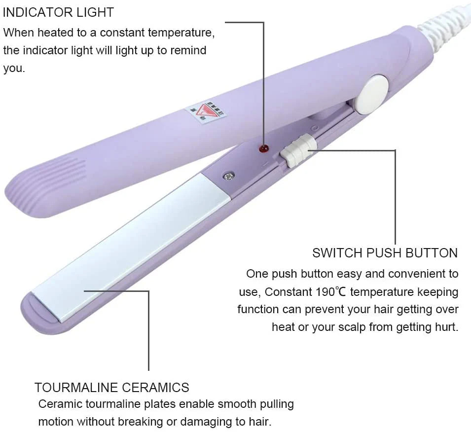 Straightener, Travel Size Straightening Iron Small Lightweight